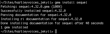 gem install sequel